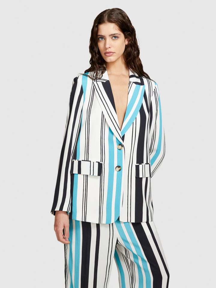 Printed blazer - women's blazers - Multi-color | Sisley image number 4